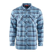Grundens Dungeness Seawool Flannel Shirt Captains Blue
