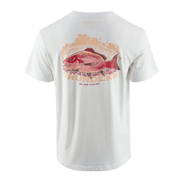 Grundens Red Snapper SS T-Shirt White