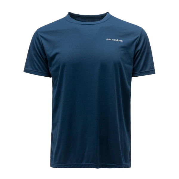 Grundens Commercial Boat LS Tech Tee Dark Navy