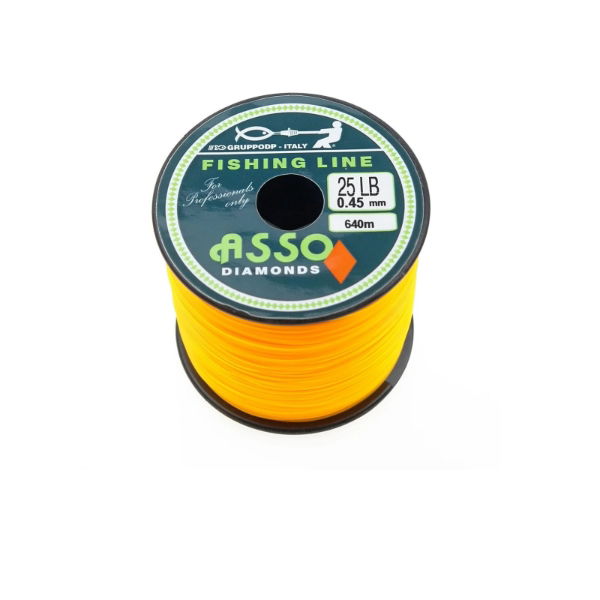 Asso Diamonds Gold 4oz Spools Fishing Line Hi-Viz Yellow