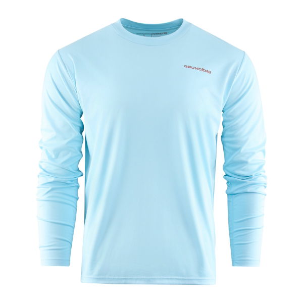 Grundens Chasing Tail LS Tech Tee Aquamarine