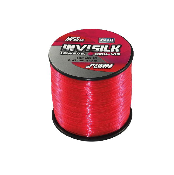 Asso Invisilk 4oz Spools Red Fishing Line