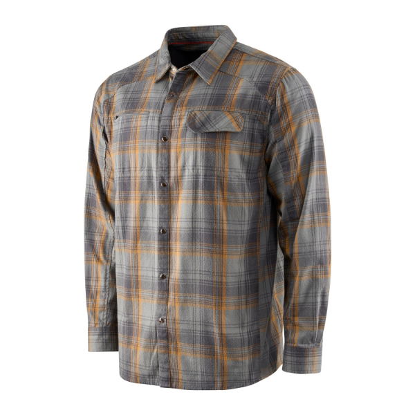 Grundens Dispatch Flannel Shirt Smoke Plaid