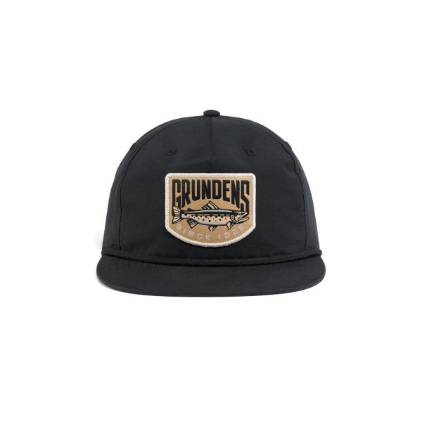 Grundens Trout Patch Rope Trucker Black ONE SIZE