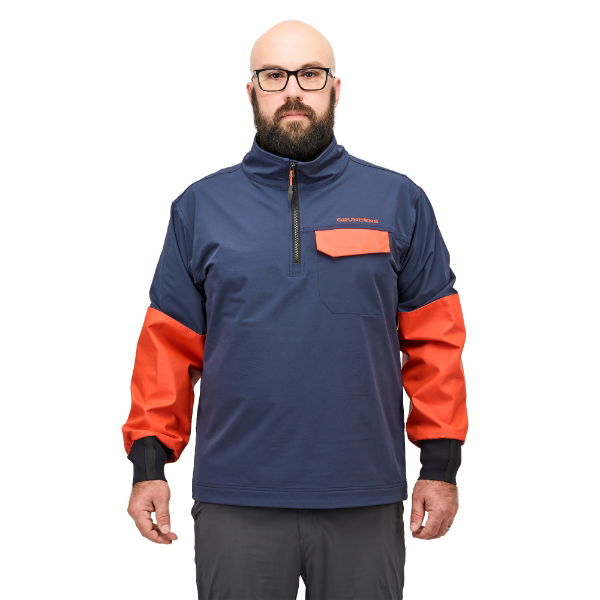 Grundens FishPicking Jacket Navy Orange