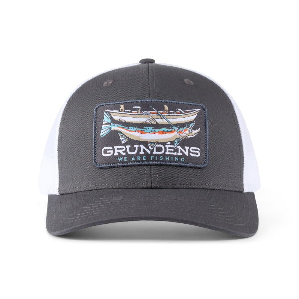 Grundens Drift Boat Trucker Charcoal/White ONE SIZE
