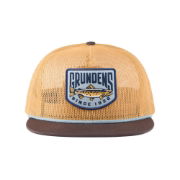 Grundens Trout Patch Mesh Trucker Whiskey/Dark Brown ONE SIZE