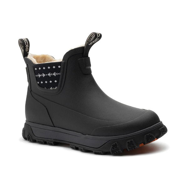 Grundens Womens Deviations Sherpa Ankle Boot Black