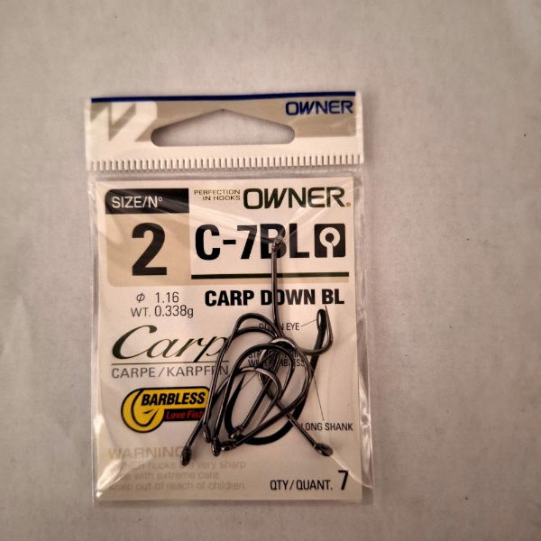 C2-BL Carp Flyliner Barbless Eyed 6 (53262)
