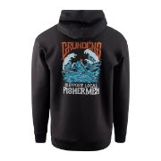 Grundens Displacement DWR Hoodie SL Fisherman Black