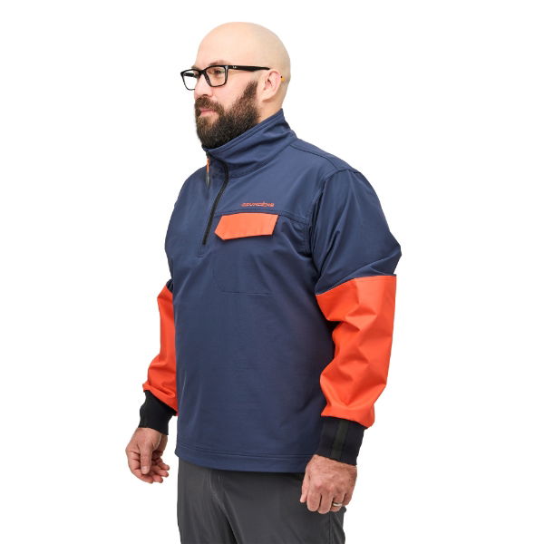 Grundens FishPicking Jacket Navy Orange