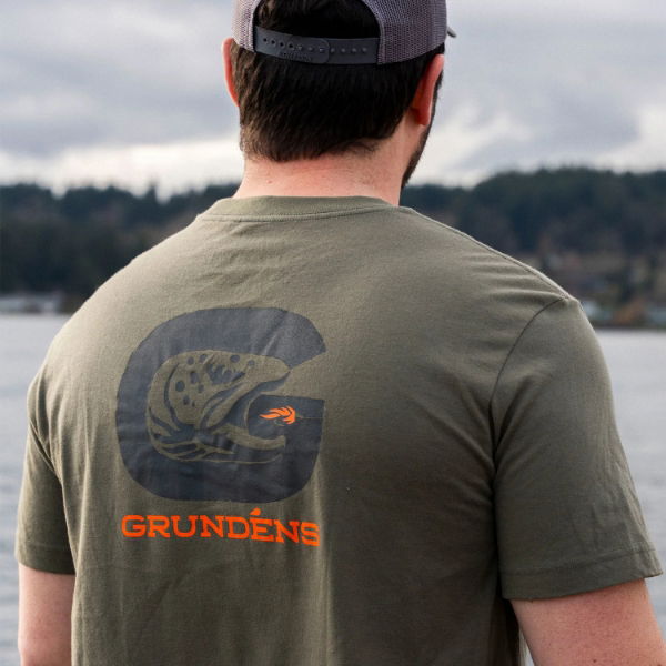 Grundens G Trout LS Tech Tee Forest