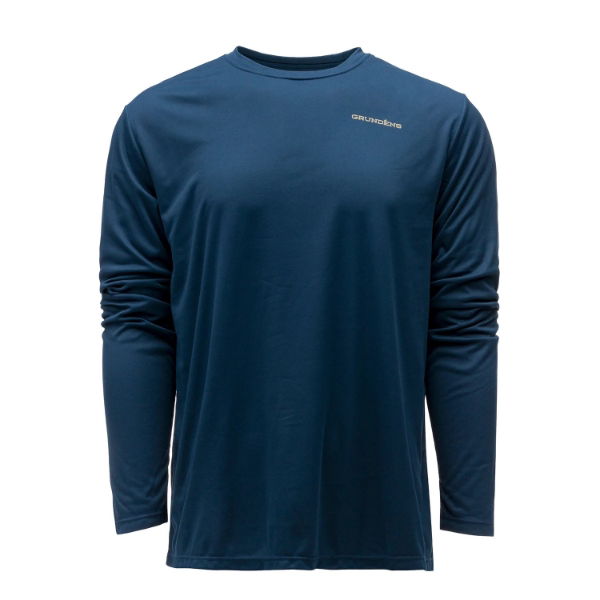 Grundens Tech LS Tee Drift Boat Blue Abyss