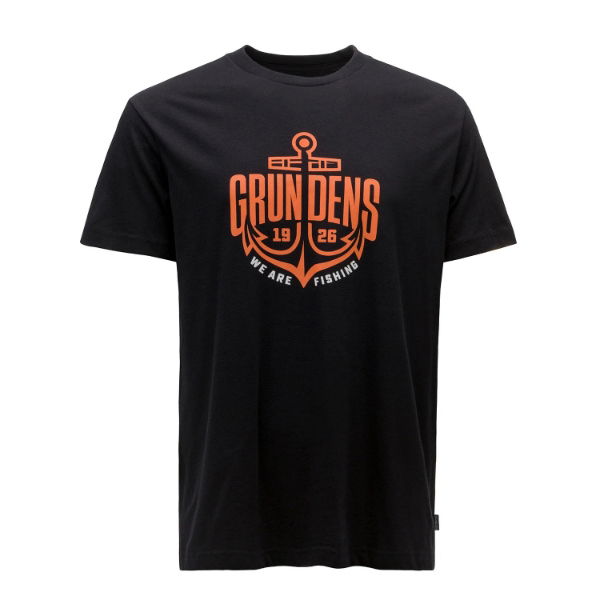 Grundens Logo Anchor SS T-Shirt Black